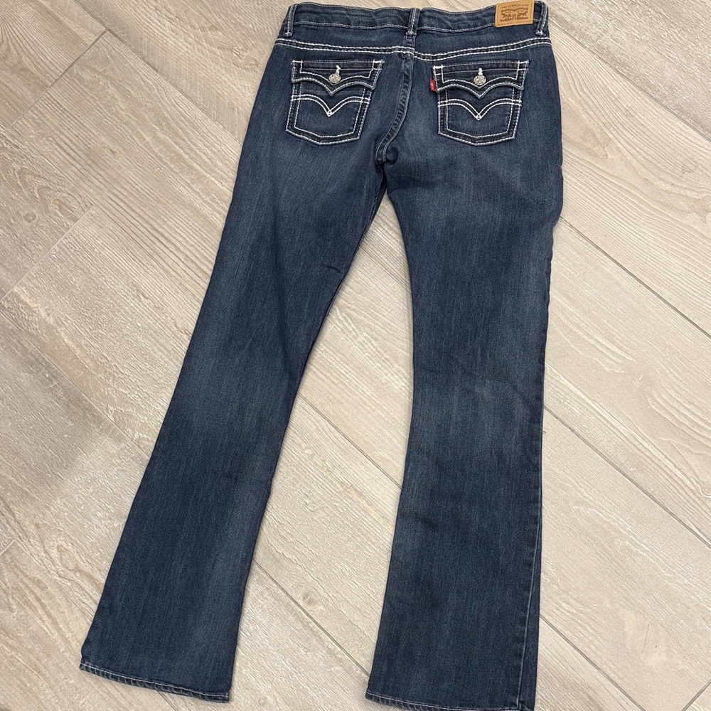 Levi's girls Dark Blue Boot Cut Jeans